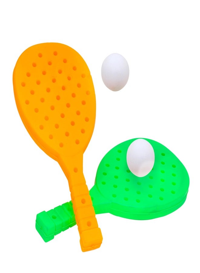 DISILA TRADERS Plastic Made Badminton Set with Two Balls for Kids Outdoor Game Toys Rackets Toys (Random Colors) - Image 3